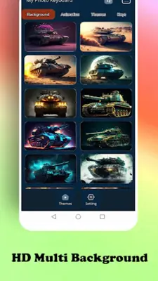 Tank Army Neon Keyboard android App screenshot 0