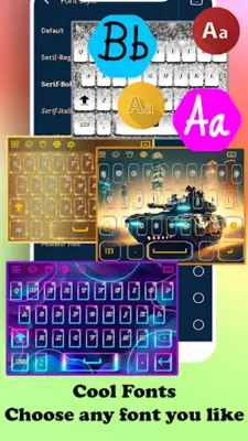 Tank Army Neon Keyboard android App screenshot 3